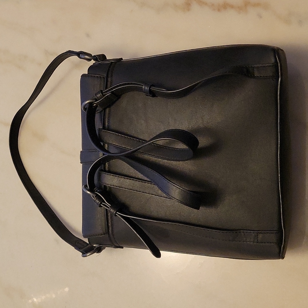 Universal Thread Backpack Black Faux Leather - image 2